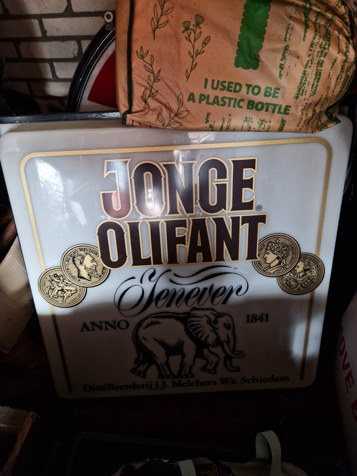 Olifant Jenever lichtbak, Ophalen of Verzenden, Zo goed als nieuw, Lichtbak of (neon) lamp