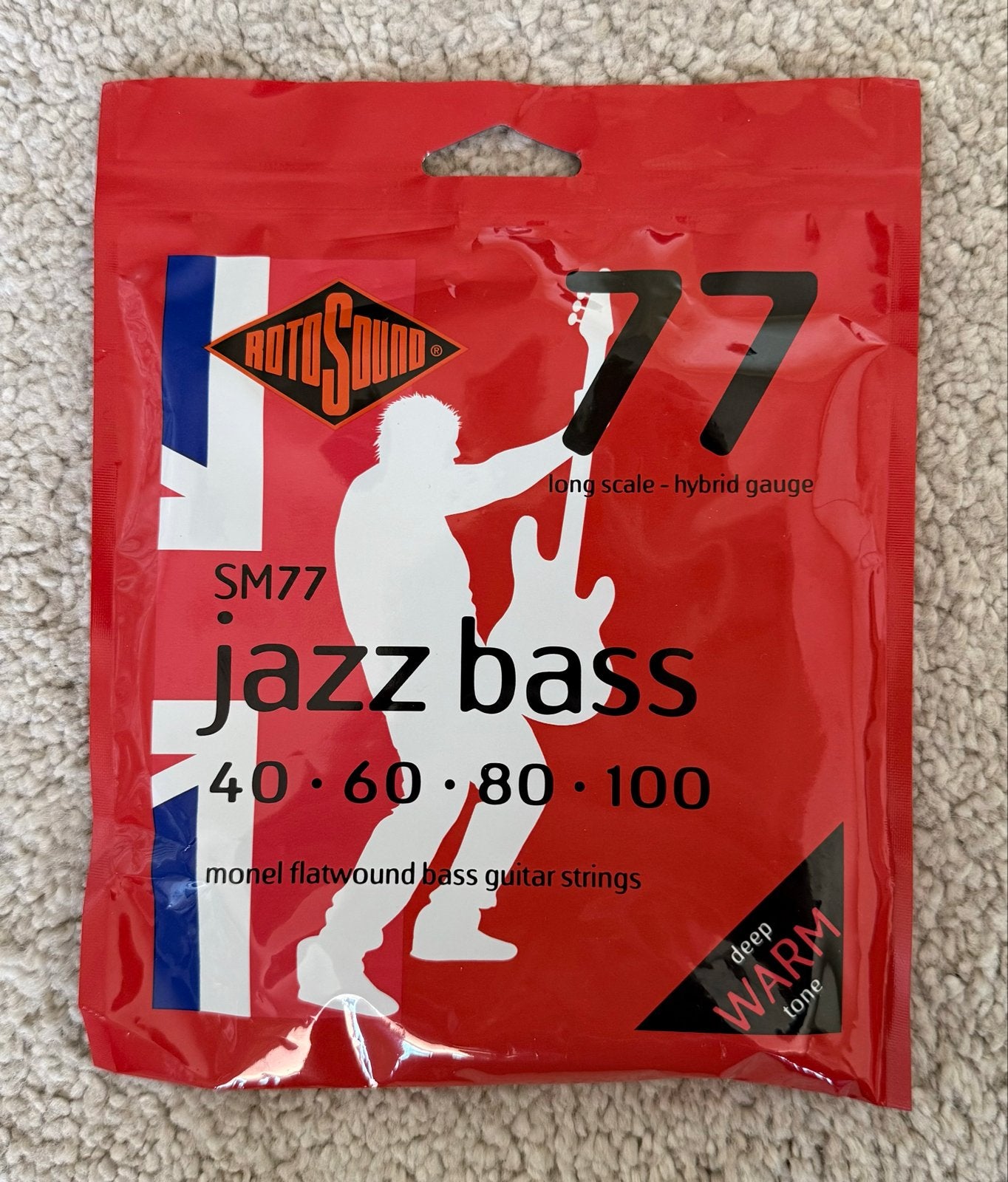 Rotosound SM77 Jazz Bass snaren - Monel Flatwound, Ophalen, Nieuw