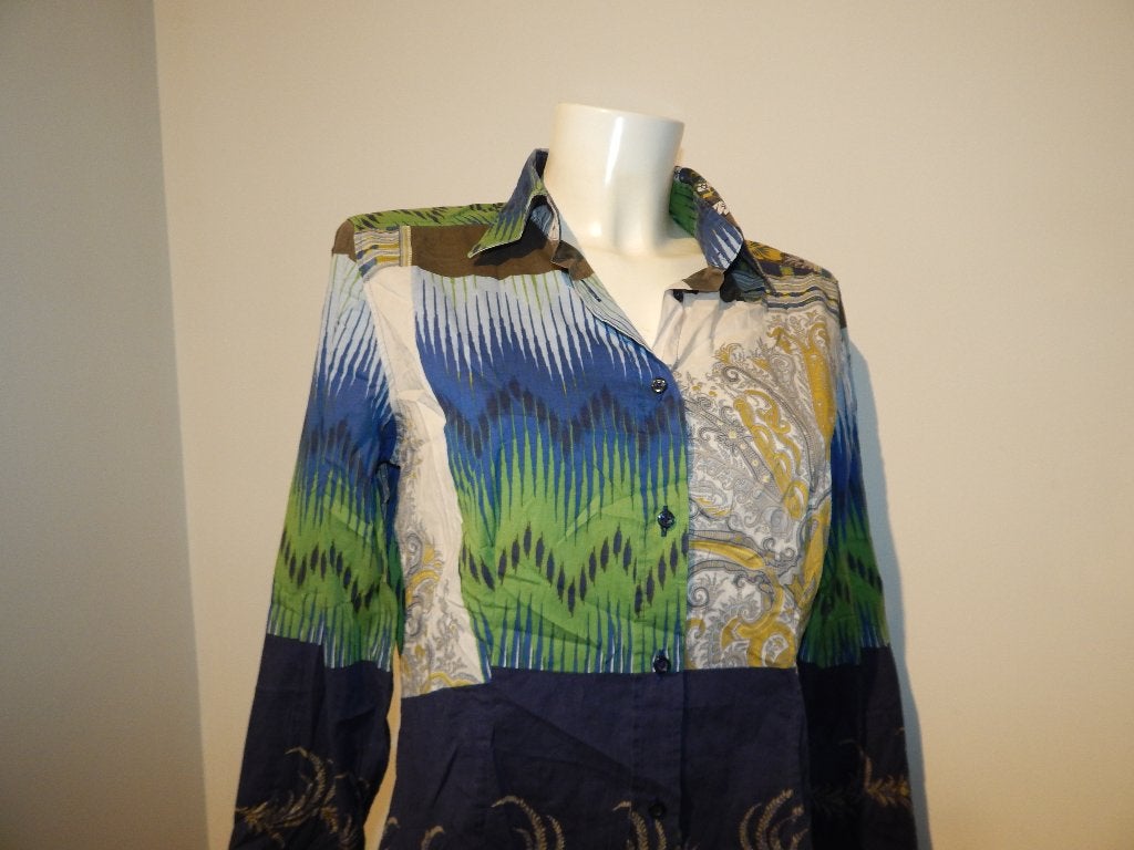 Etro blouse prachtige print paisley mooie kleuren IT 46, Kleding | Dames, Maat 38/40 (M), Overige kleuren, Etro, Verzenden