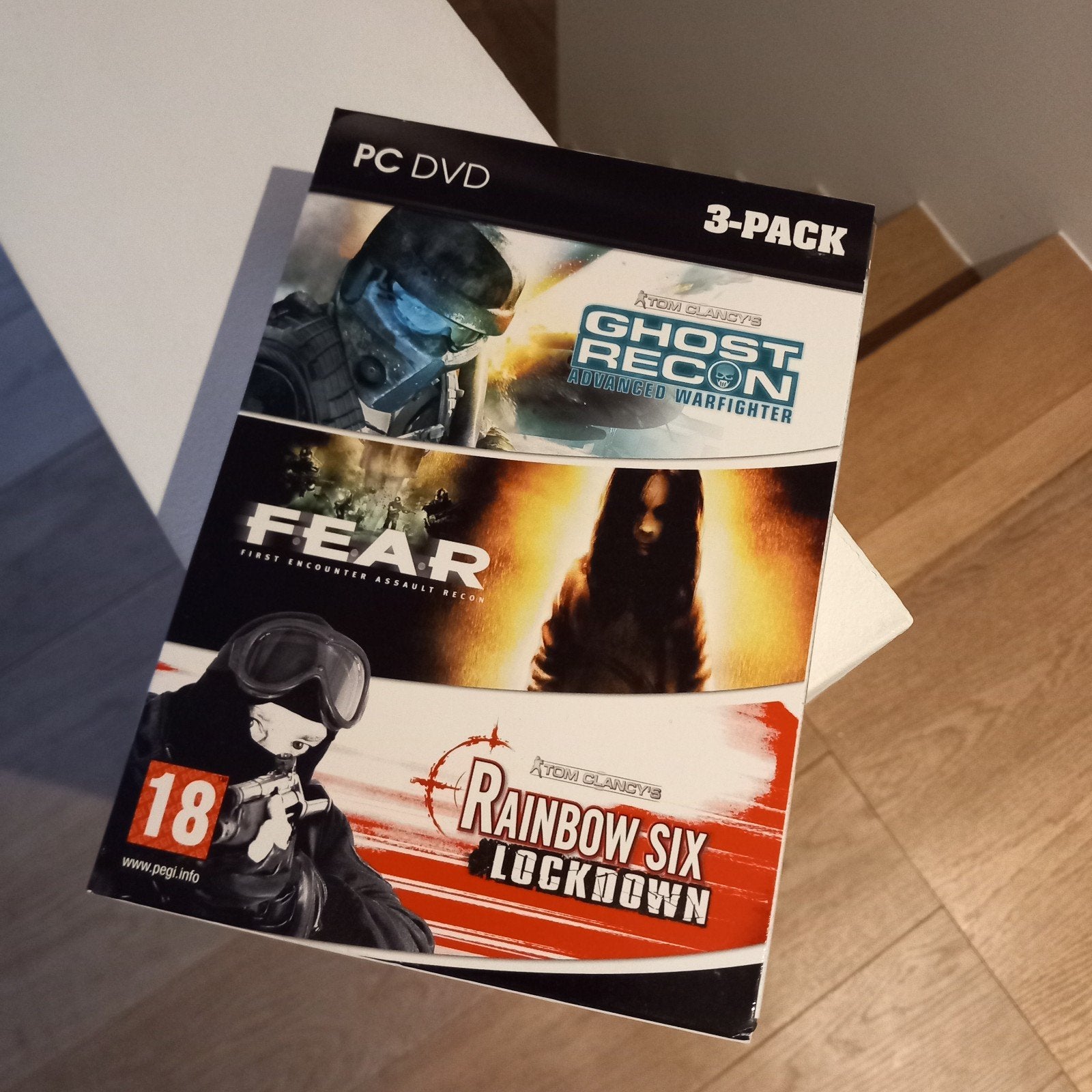 PC 3-Pack: Ghost Recon, F.E.A.R., Rainbow Six, Gebruikt, Vanaf 18 jaar, Shooter, 1 speler