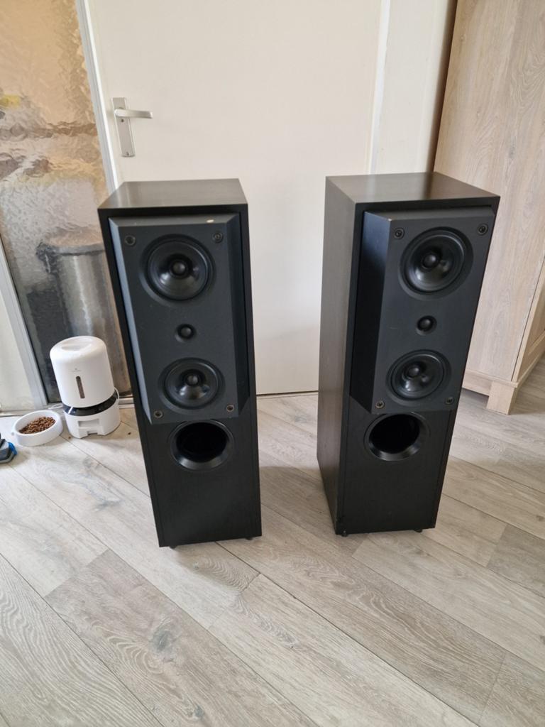 KEF Model 104/2 Reference Series Vloerstaande Speakers, Gebruikt, 120 watt of meer, Front, Rear of Stereo speakers, Ophalen