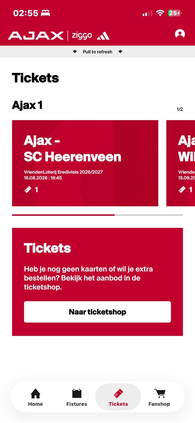 Ajax - Heereveen 1x Vak 424, Tickets en Kaartjes, Sport | Voetbal, Eén persoon