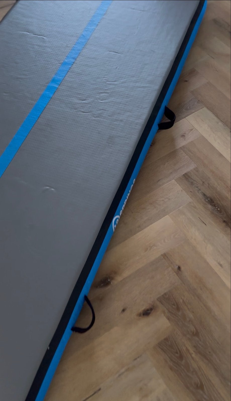 Airtrack met tas en pomp - Zo goed als nieuw, Sport en Fitness, Overige Sport en Fitness, Ophalen, Zo goed als nieuw
