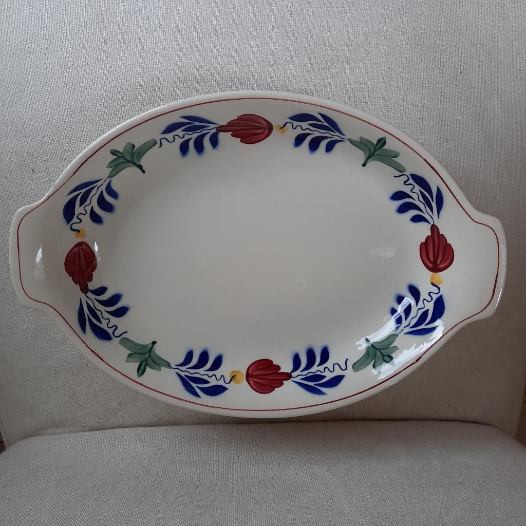 Boerenbont ovale schaal bord 35 cm - nieuw -, Huis en Inrichting, Keuken | Servies, Nieuw, Ophalen of Verzenden, Schaal of Schalen