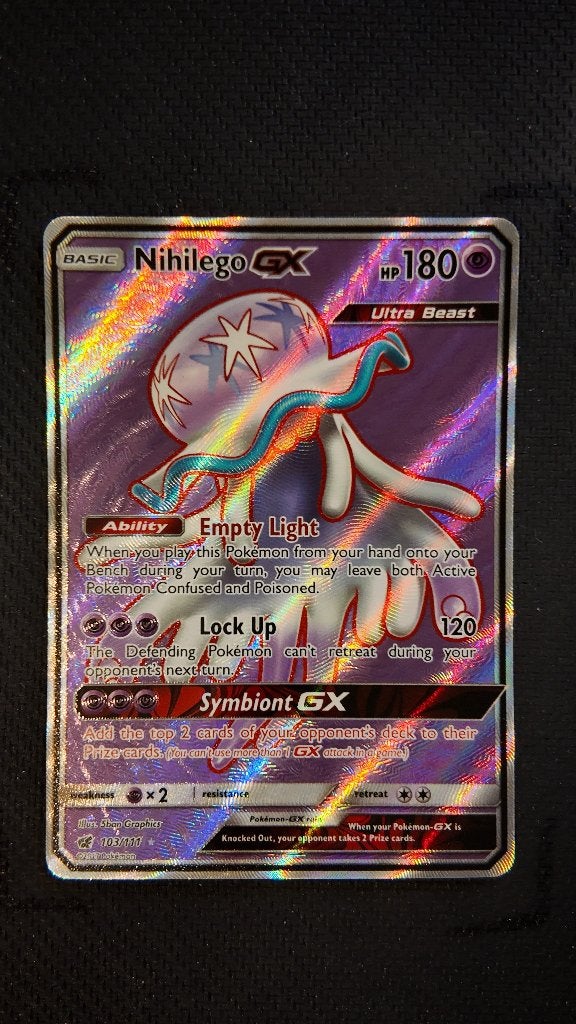 Nihilego-GX 2 103 Crimson Invasion | Pokemon kaart, Ophalen, Zo goed als nieuw, Losse kaart, Foil