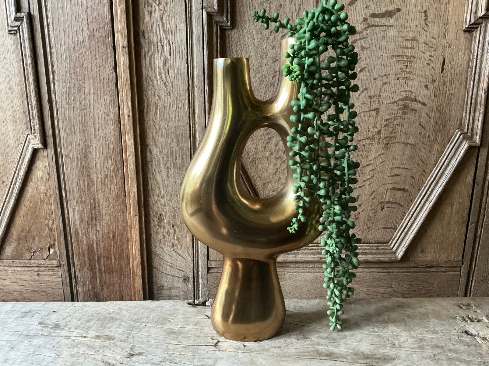 NIEUW Light & Living Kotani vaas goudkleurig 38 cm, Ophalen of Verzenden, Nieuw