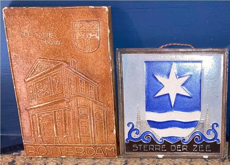 2 Cloisonné tegel Westraven Rotterdam Maastricht Prijs Stuk!, Ophalen