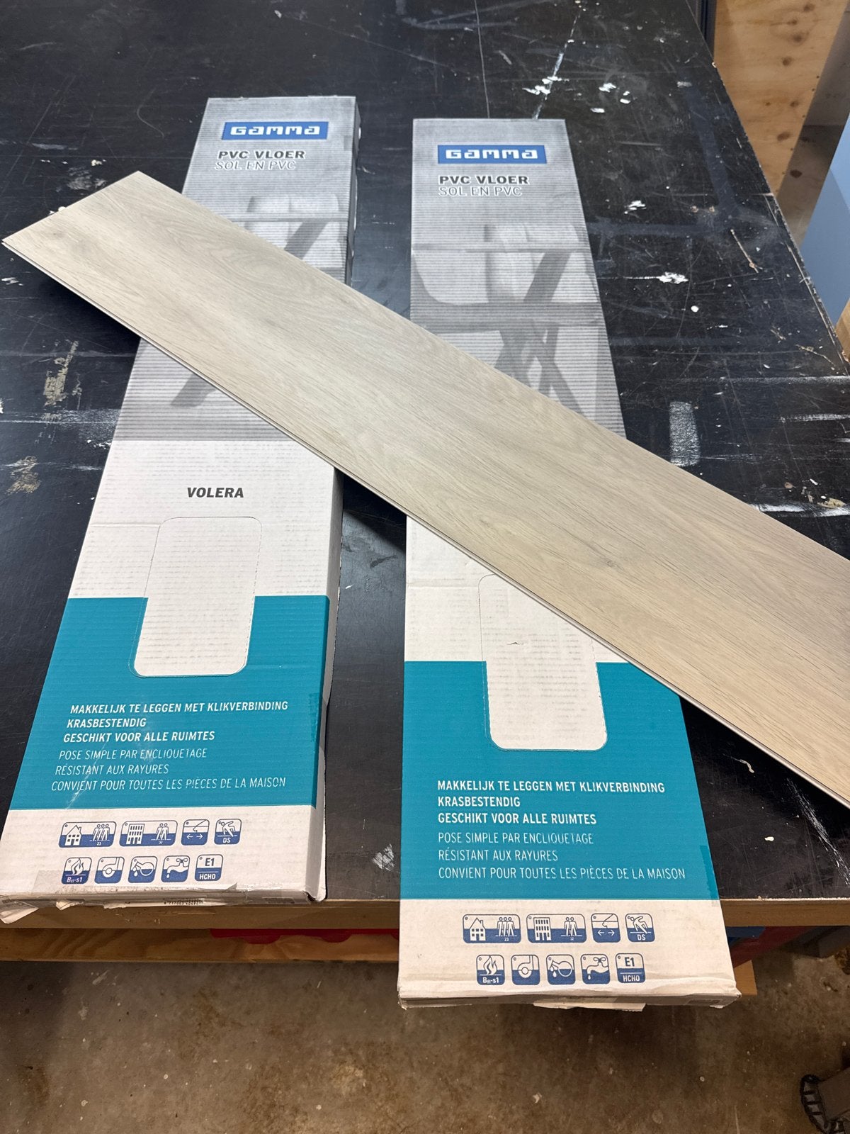 Gamma PVC Vloer Volera - Nieuw in doos, Huis en Inrichting, Stoffering | Vloerbedekking, Ophalen, Nieuw, Grijs, Minder dan 5 m²