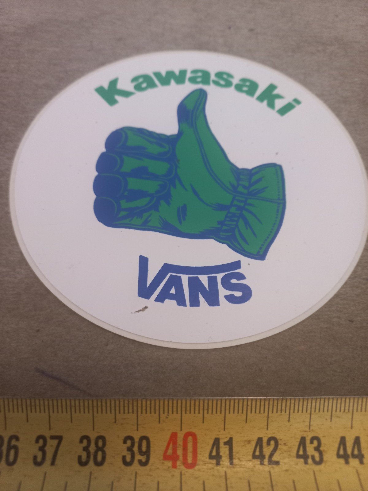 Kawasaki Vans Duim Omhoog Sticker, Verzamelen, Ophalen of Verzenden