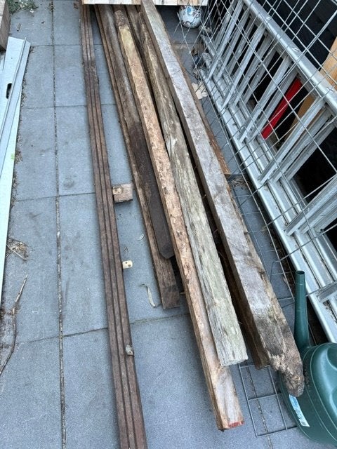 HARD HOUTEN PALEN, Tuin en Terras, Ophalen, Gebruikt, Palen, Hardhout