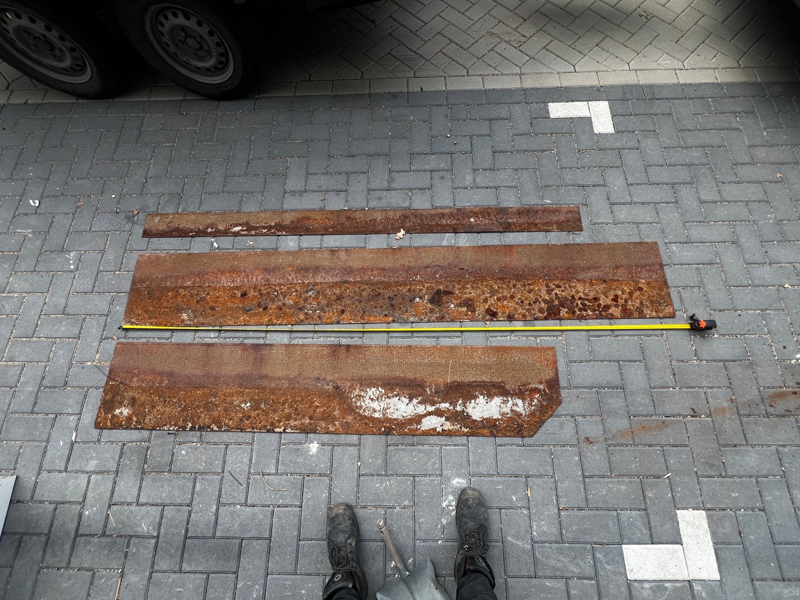 Cortenstaal platen 2 mm dik, Doe-het-zelf en Verbouw, Ophalen, Gebruikt, Minder dan 25 mm, Overige typen