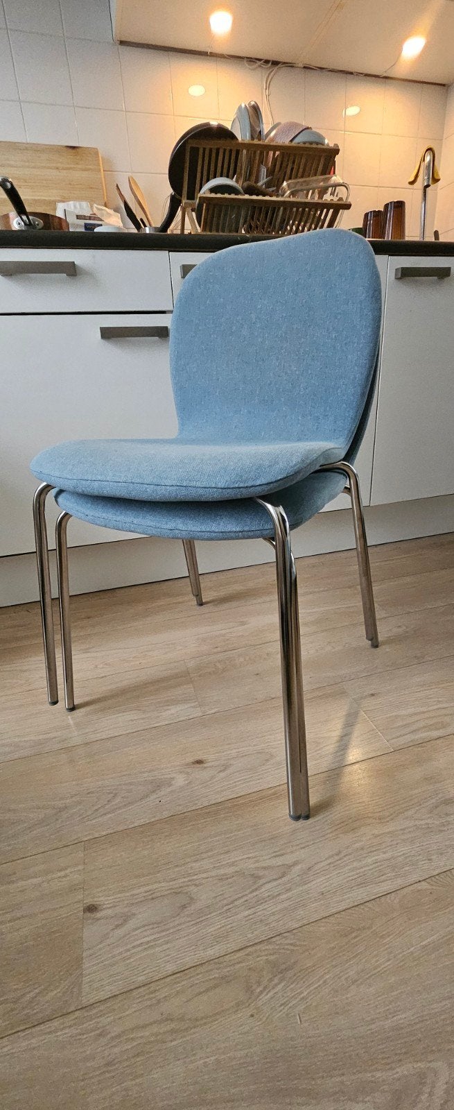 2 Karlpetter stoelen van IKEA, Ophalen, Blauw, Twee