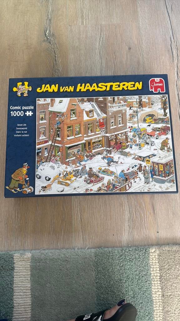 Jan van haasteren sneeuwpret 1000, Hobby en Vrije tijd, Denksport en Puzzels, Ophalen of Verzenden, 500 t/m 1500 stukjes, Zo goed als nieuw