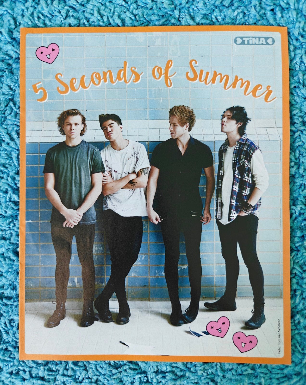 5 Seconds of Summer poster tina, Rechthoekig Staand, A4 of kleiner, Nieuw, Ophalen of Verzenden