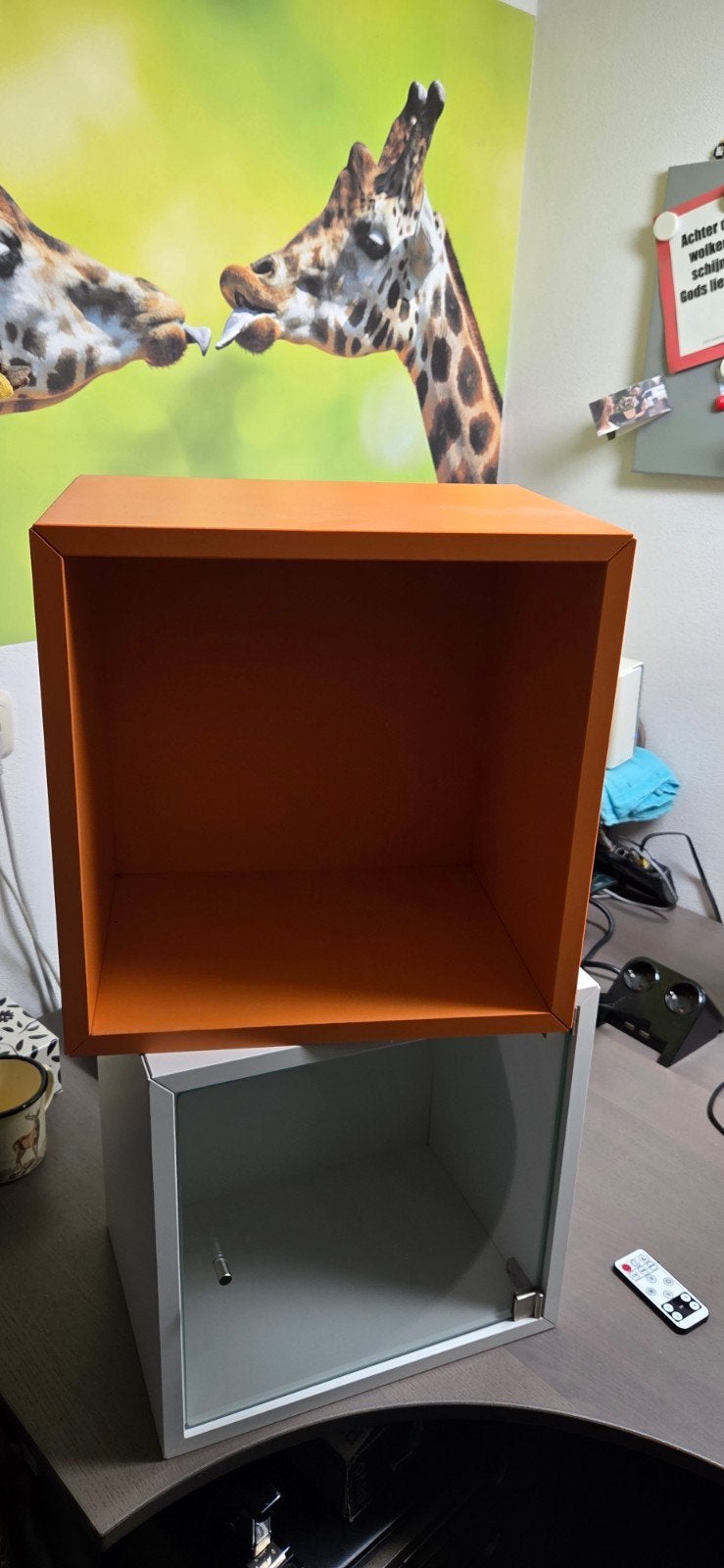 IKEA Eket kastjes - Oranje en wit, Ophalen, Gebruikt