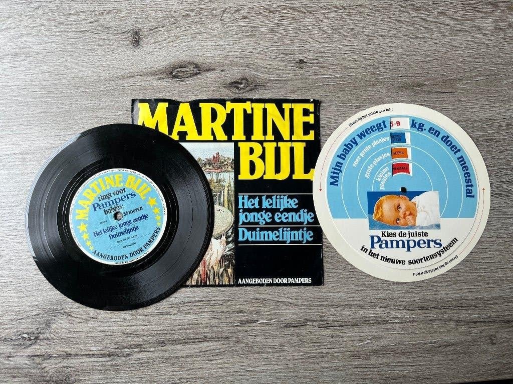 LP Single Het lelijke jonge eendje Martine Bijl, Gebruikt, Overige formaten, Ophalen of Verzenden, Overige typen