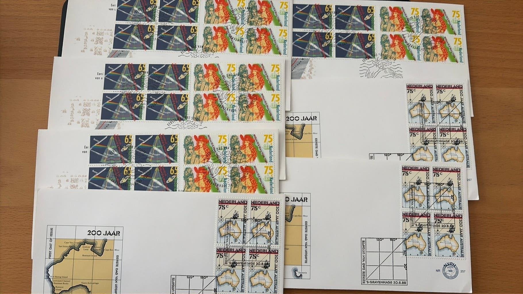 7x fdc 255 en 257 anders geplakt, Ophalen of Verzenden, Onbeschreven, Nederland