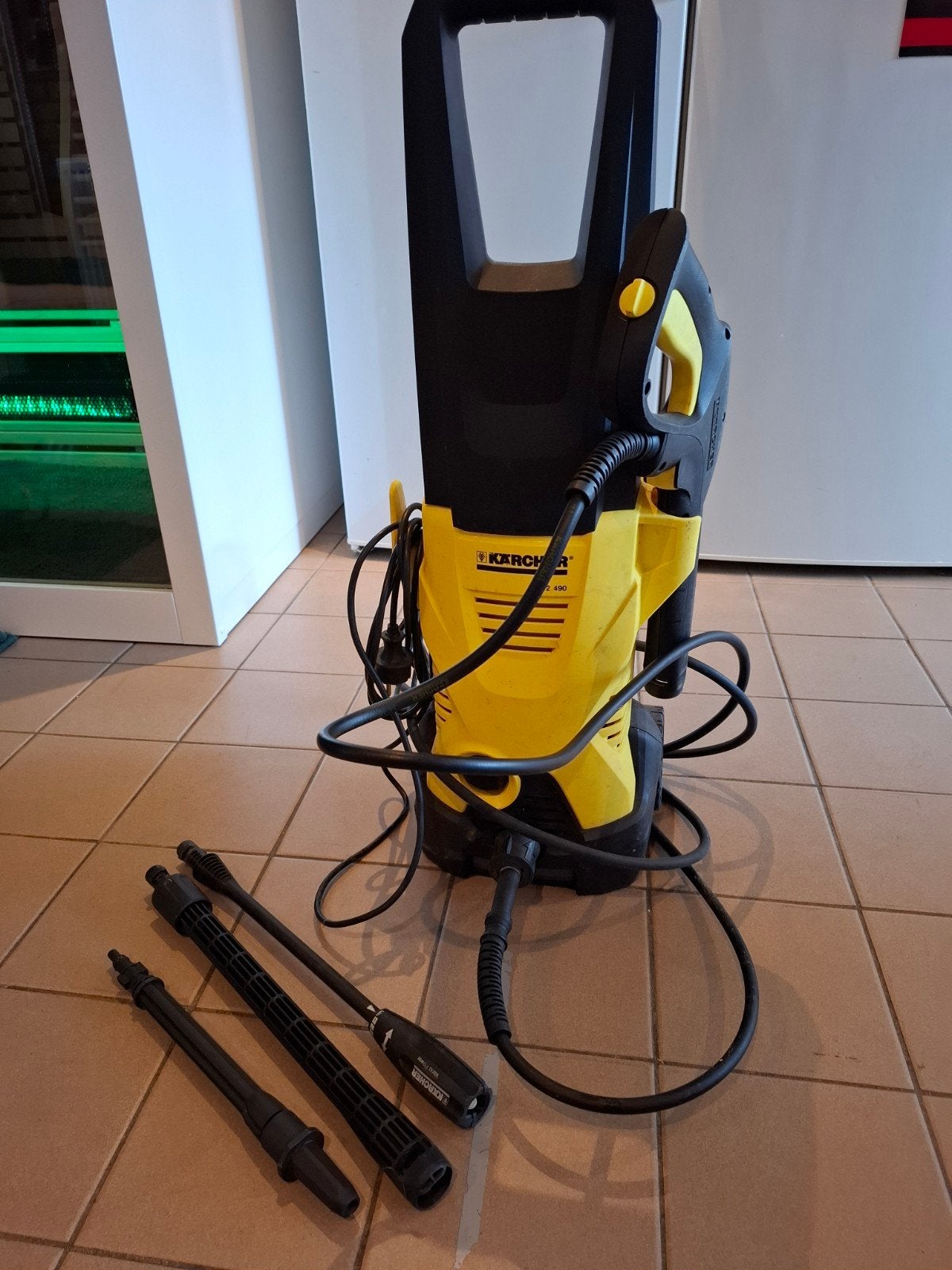 Kärcher K2 490 hogedrukreiniger met accessoires, Ophalen, Gebruikt, Elektrisch, Kärcher