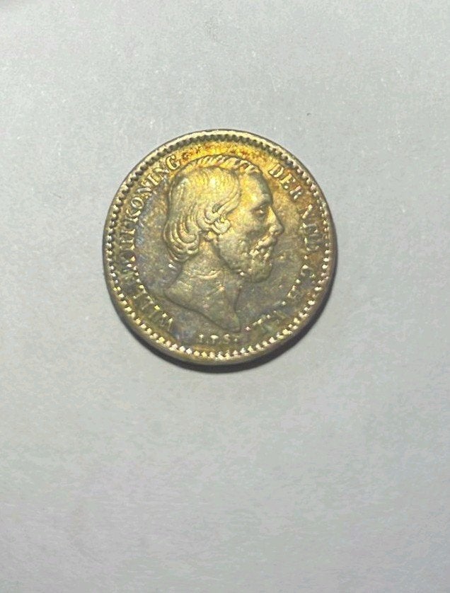Zilvere Koning Willem III 10 cent uit 1887, Postzegels en Munten, Munten | Nederland, Ophalen of Verzenden, Koning Willem III