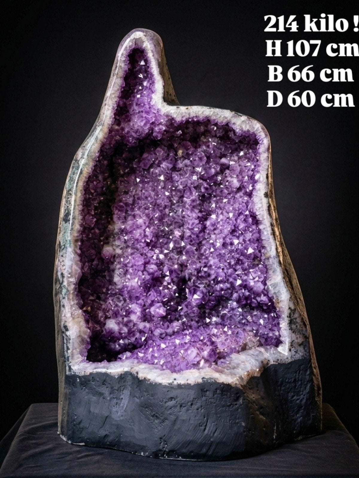 Gigantische Amethist Geode - 214 kg, 107 cm hoog, Ophalen of Verzenden