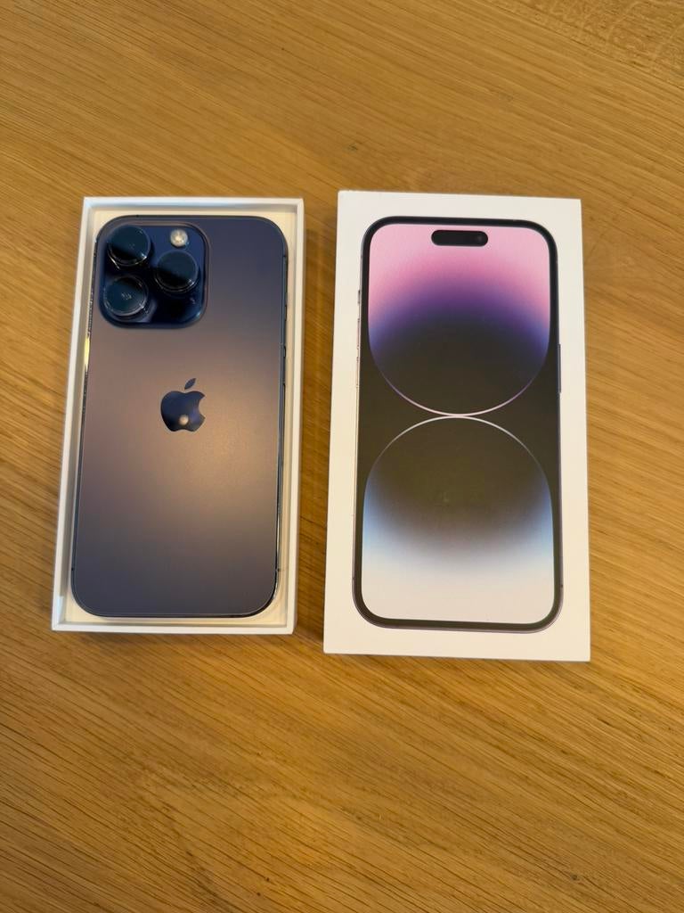 Iphone 14 Pro paars 128GB - Nette staat - Compleet in doos, Paars, Ophalen of Verzenden, Zo goed als nieuw, Met simlock