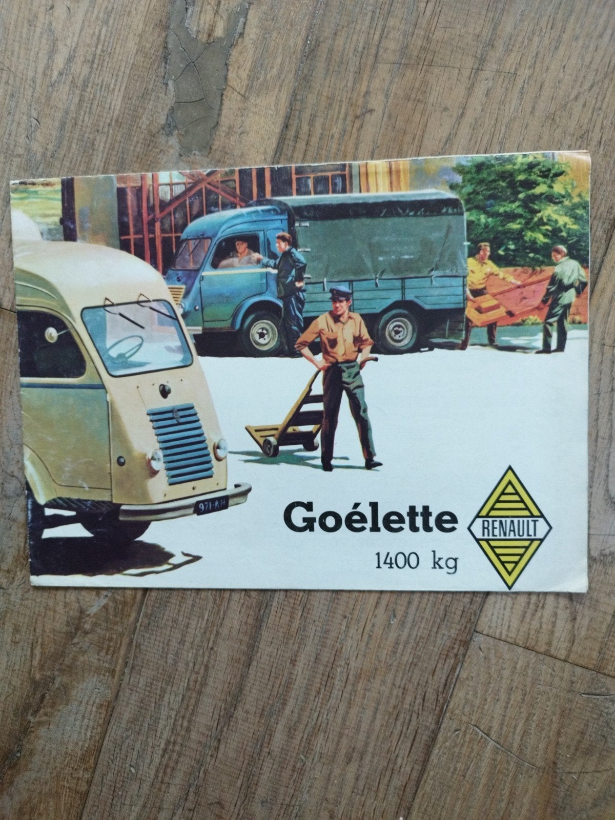 Renault Goélette 1400 kg brochure uit 1962, Gelezen, Renault, Ophalen of Verzenden, Renault