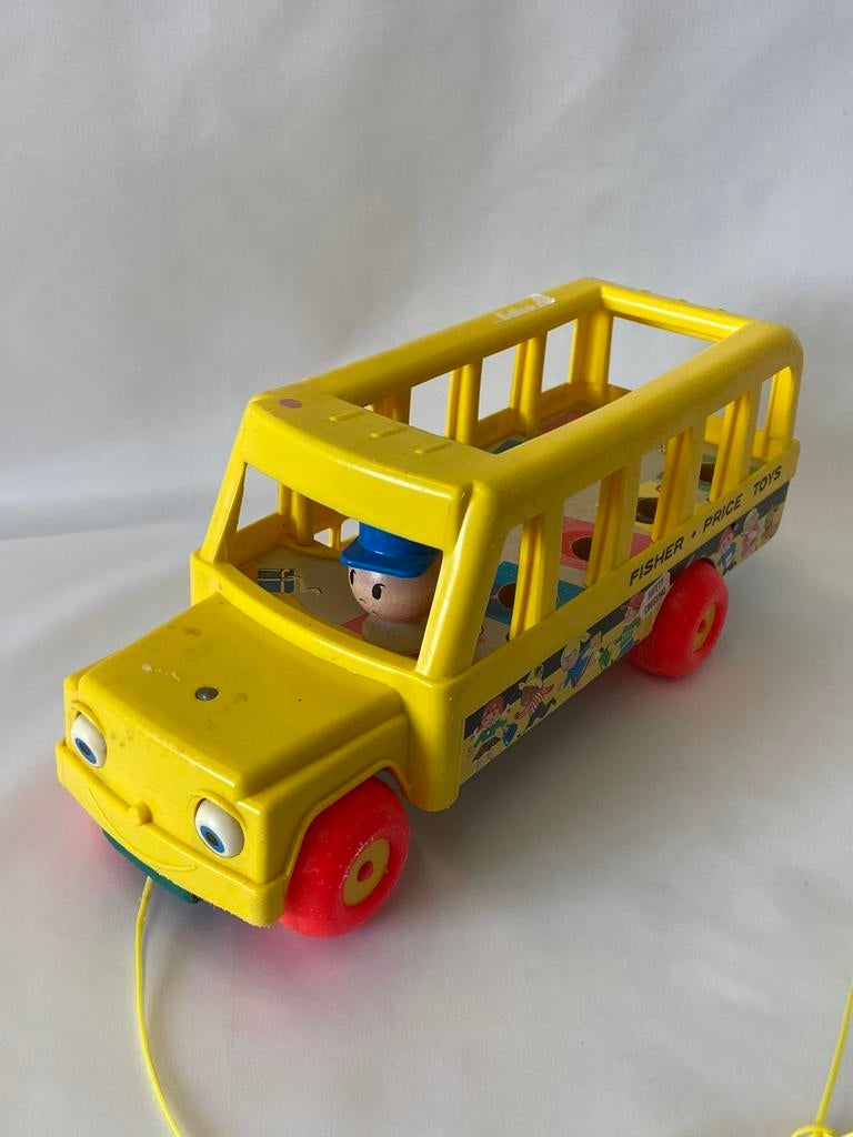 Fisher Price grote schoolbus, vintage, Ophalen of Verzenden, Gebruikt, Speelset