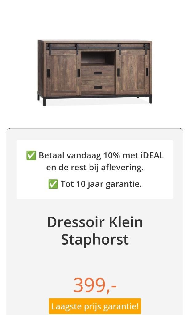 Gezocht: Dressoir Klein Staphorst / Santos / Zwolle, Huis en Inrichting, Kasten | Dressoirs, Ophalen of Verzenden, Zo goed als nieuw