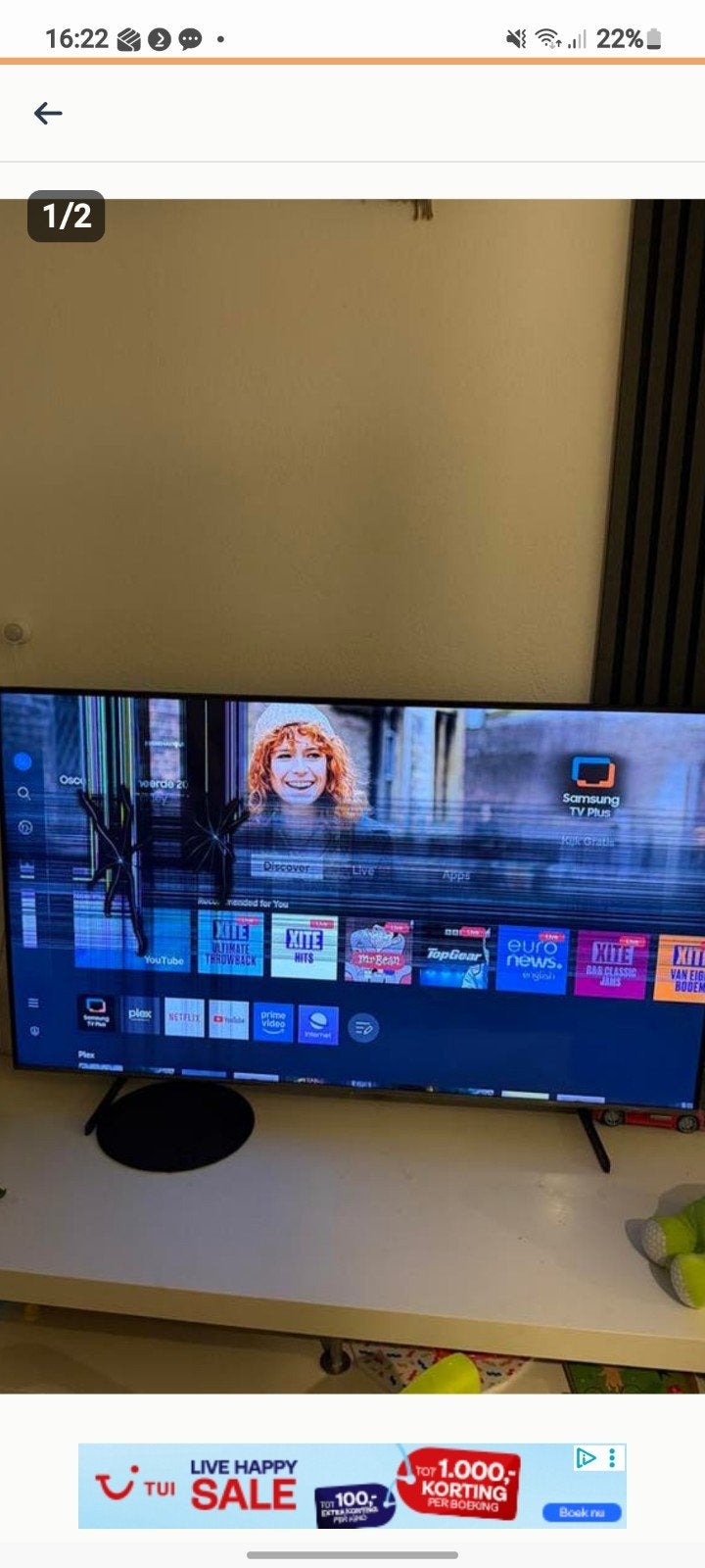 Samsung Smart TV met defect scherm, Audio, Tv en Foto, Televisies, Niet werkend, Samsung, Smart TV, Ophalen