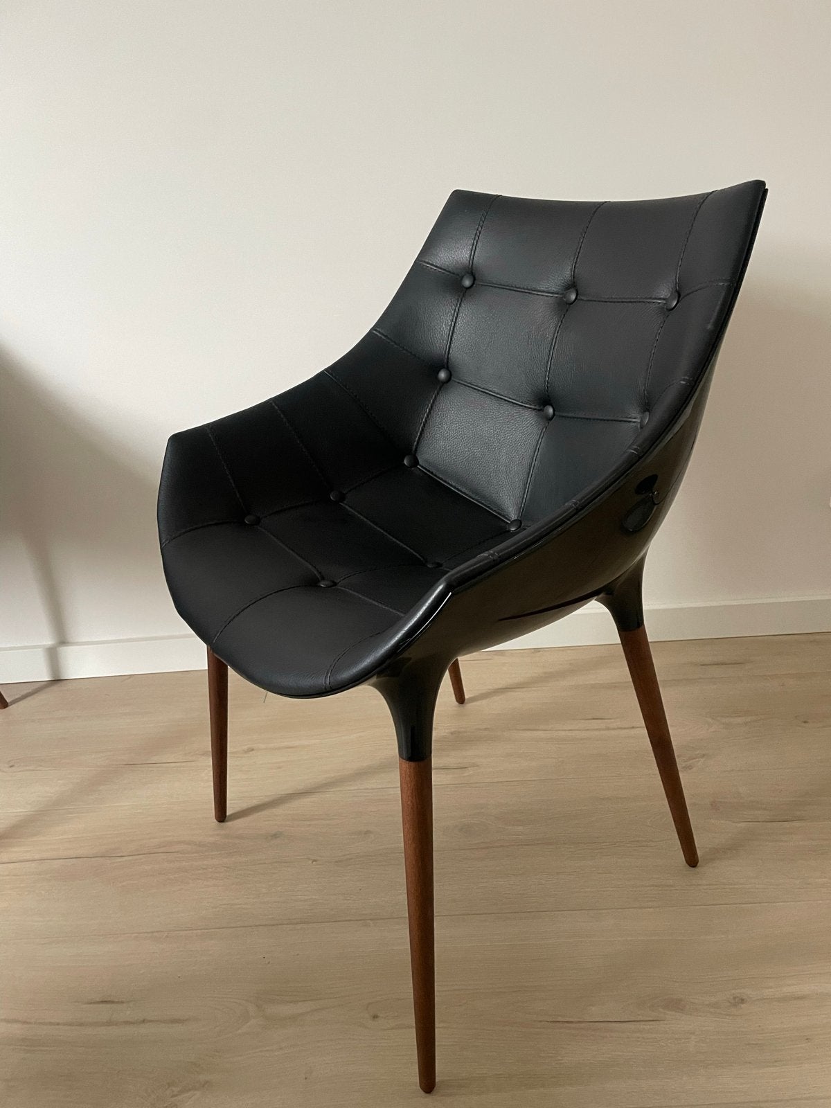 4x Cassina 246 PASSION stoel - Philippe Starck - Zwart leer, Huis en Inrichting, Ophalen, Zwart, Zo goed als nieuw, Eén