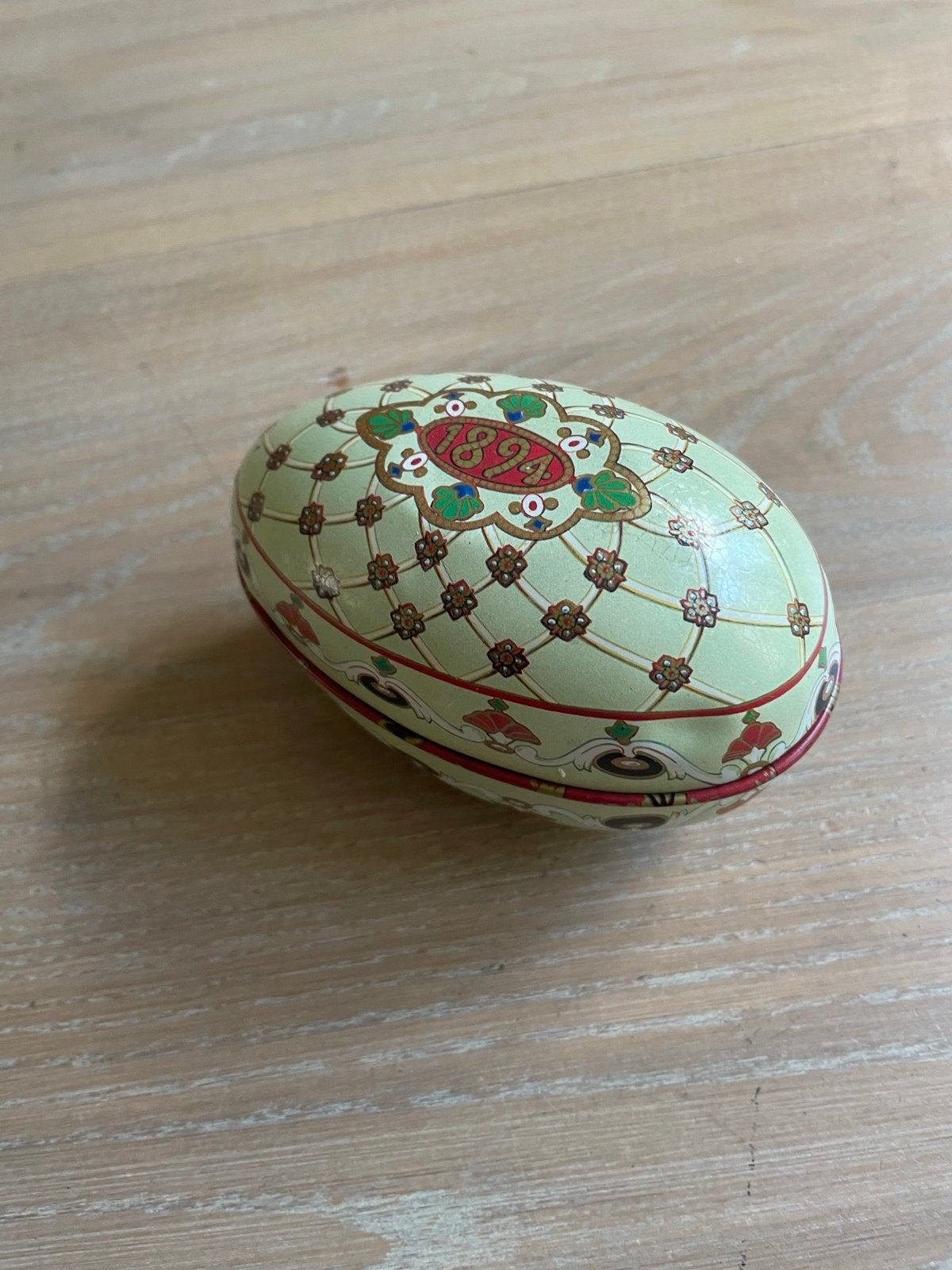 Metalen Fabergé-ei replica - Renaissance-ei 1894, Verzamelen, Ophalen of Verzenden, Gebruikt, Overige, Overige merken