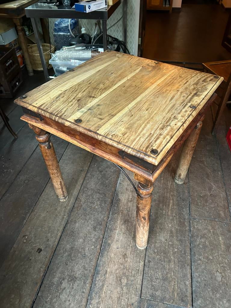 5x houten tafel 70x70cm - 77cm hoog. Los of als set te koop, Antiek en Kunst, Antiek | Meubels | Tafels, Ophalen