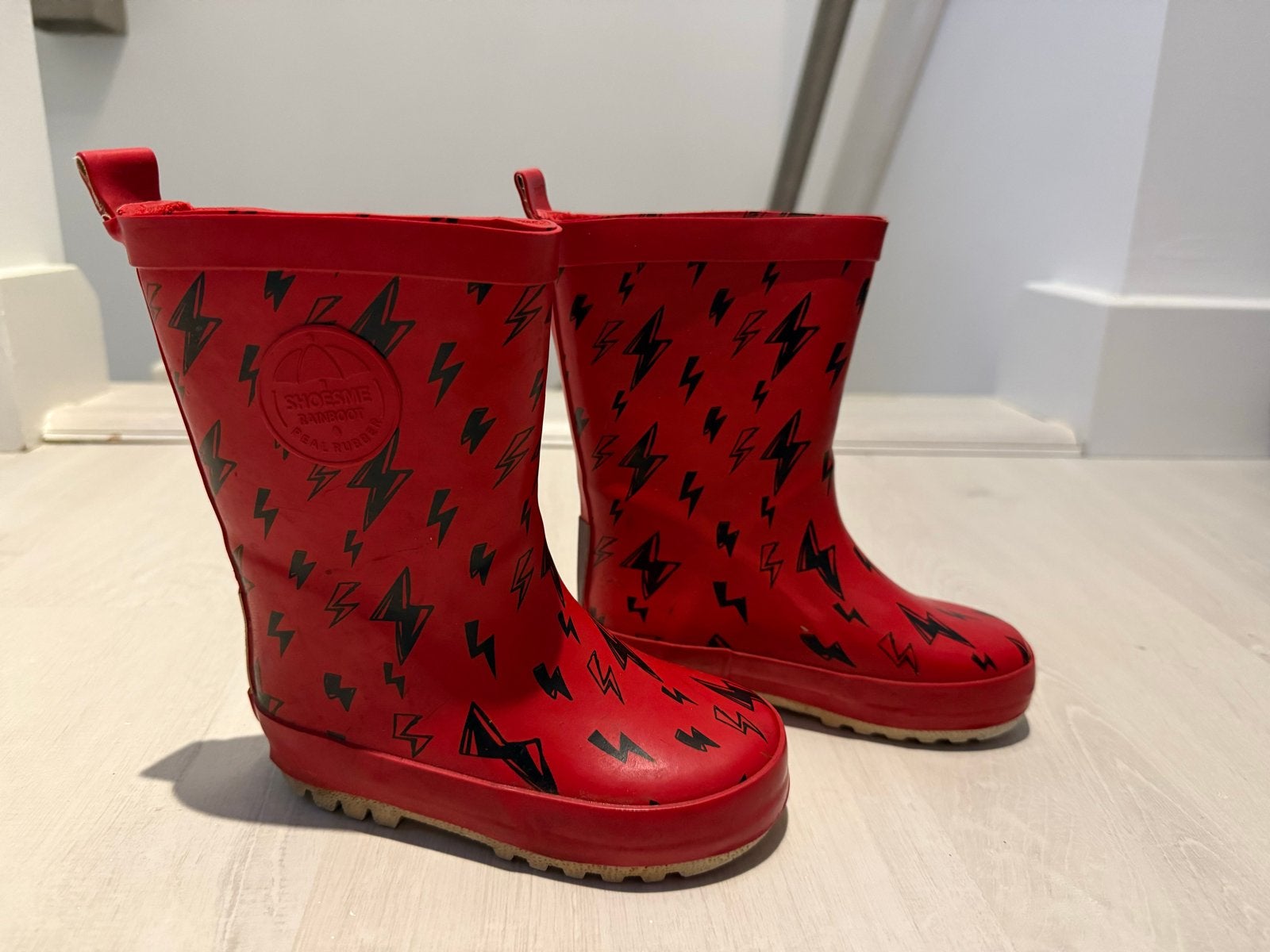 Regenlaars Shoesme Rainboot Bliksem Rood maat 24, Gebruikt, Jongen of Meisje, Ophalen of Verzenden, Laarzen
