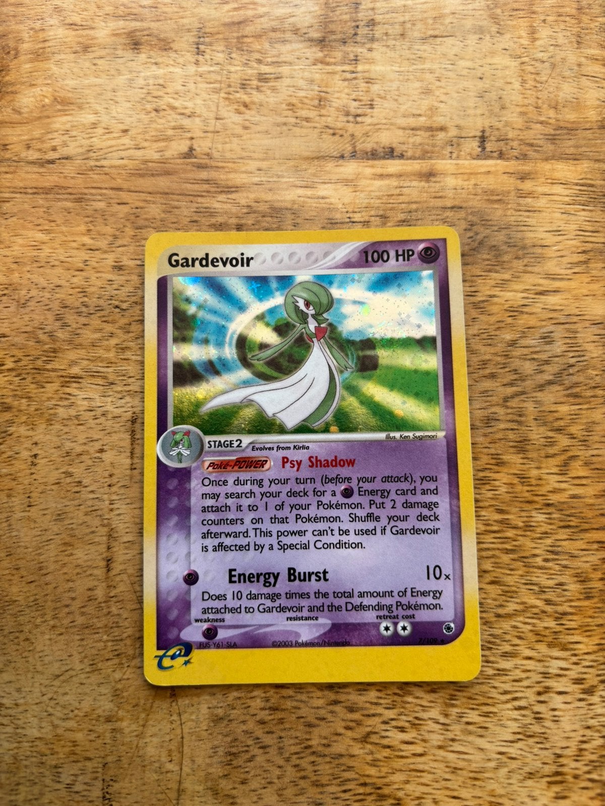 Pokémon Gardevoir 7/109 EX Ruby & Sapphire Holo Engels, Ophalen of Verzenden, Zo goed als nieuw