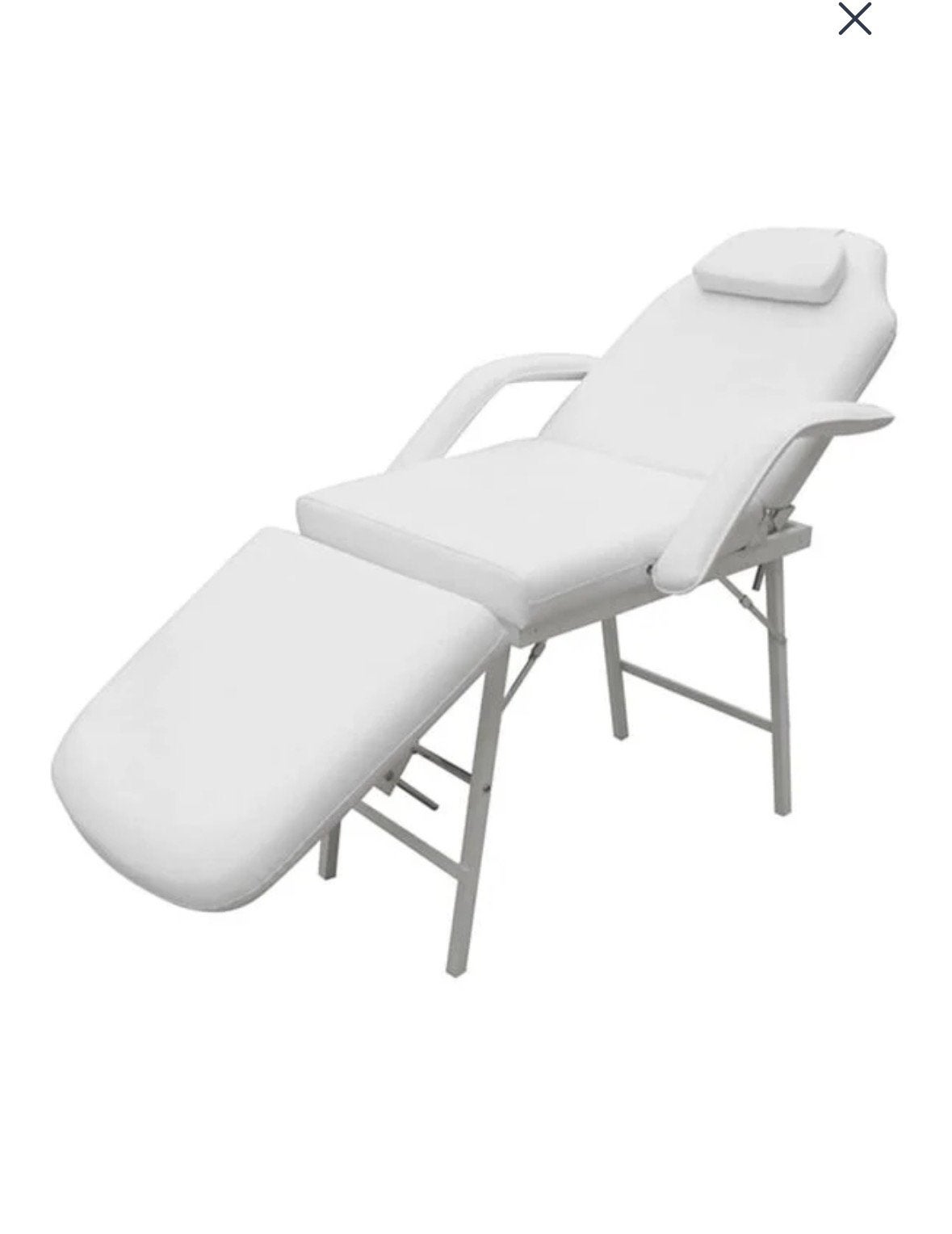 Behandelingsstoel 185x78x76 cm kunstleer wit, Sport en Fitness, Ophalen, Zo goed als nieuw, Massagetafel