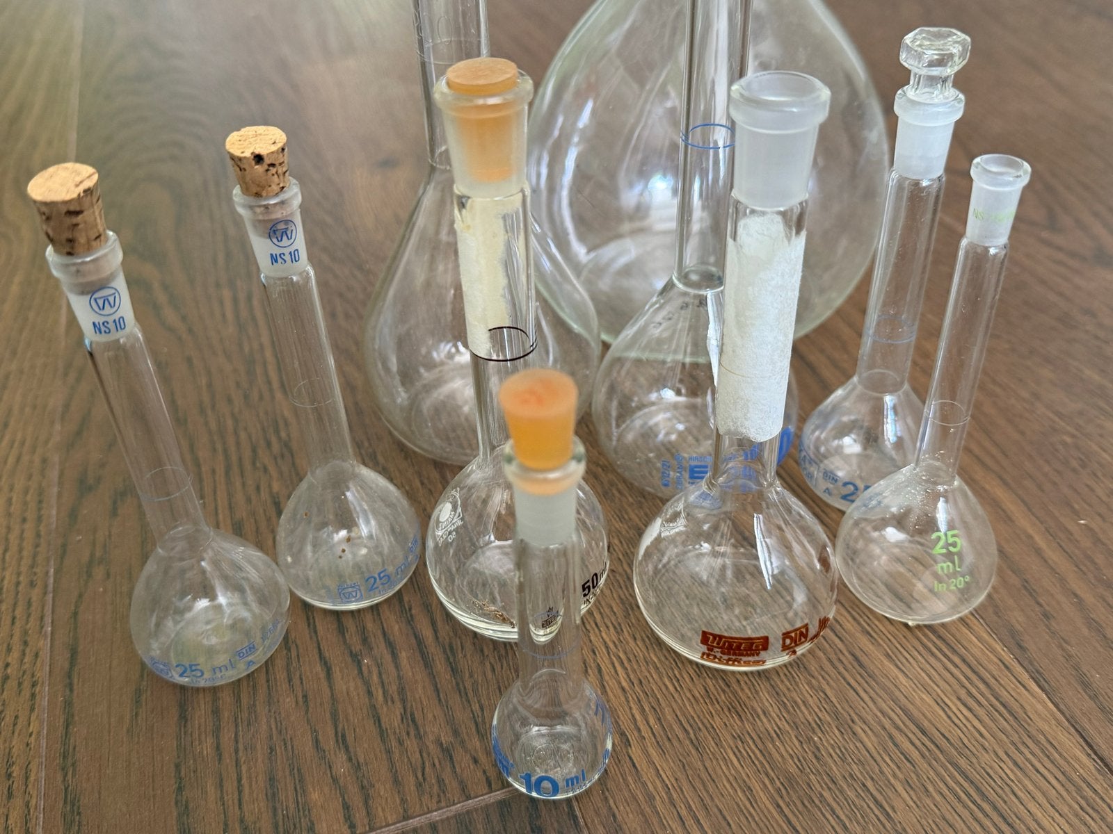 Laboratorium glaswerk maatkolven, Ophalen of Verzenden