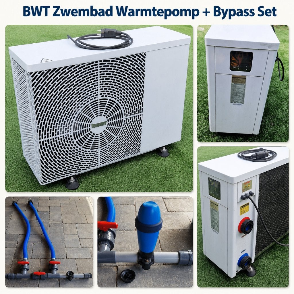 Warmtepomp zwembad + Bypass kit + slimme watertester, Ophalen, Zo goed als nieuw, Verwarming