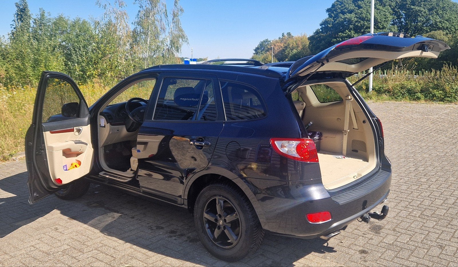 Hyundai Santa Fe 2.7 4WD 7-ST AUT 2007 Zwart, Automaat, Santa Fe, 2000 kg, Zwart
