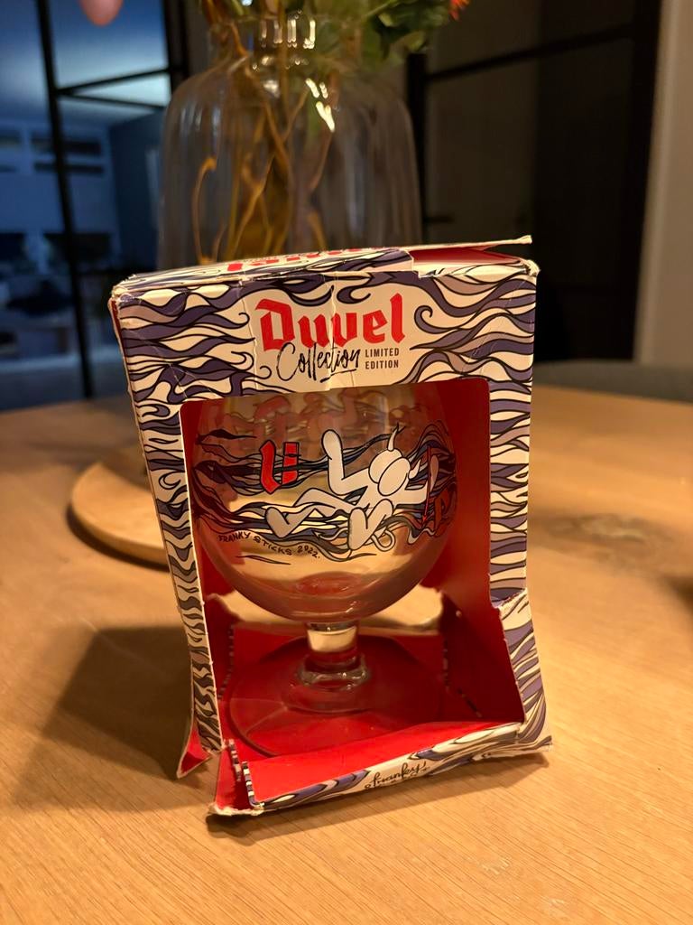 Duvel Collection Limited Edition glas Franky Sticks, Ophalen of Verzenden, Nieuw, Glas of Glazen, Duvel