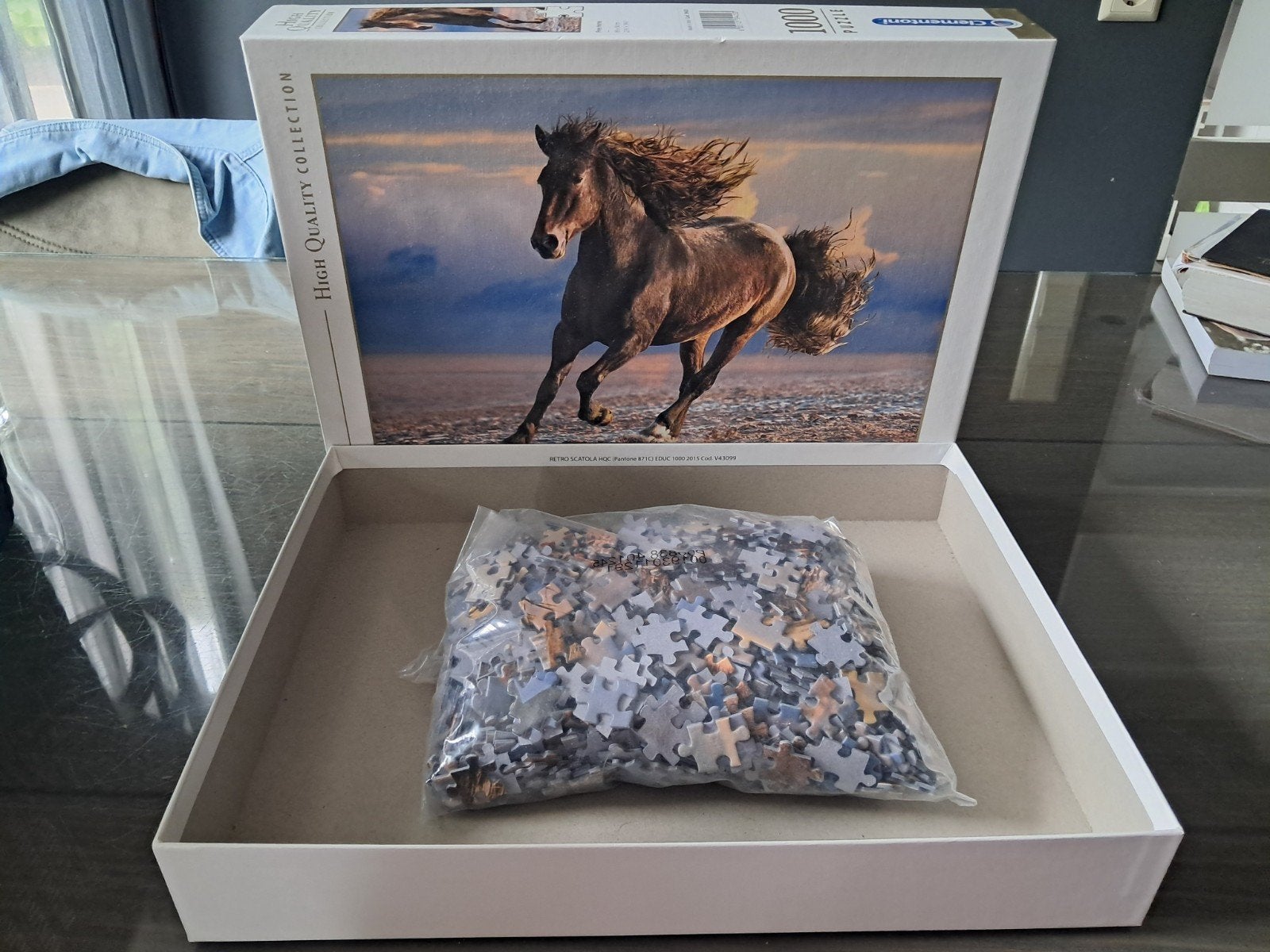 Paardenpuzzel 1000 stukjes, Ophalen of Verzenden, 500 t/m 1500 stukjes, Zo goed als nieuw, Legpuzzel