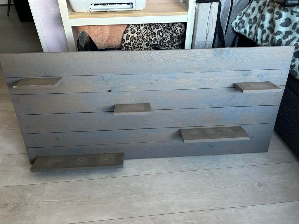 Houten wanddecoratie met planken - Grijs, Ophalen, Gebruikt
