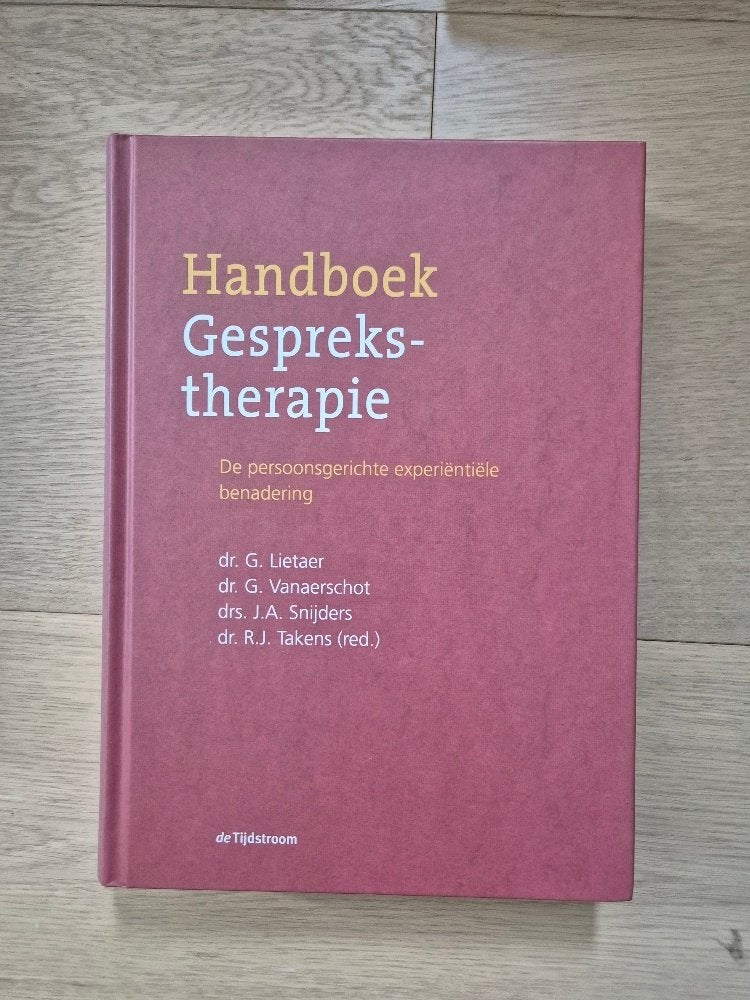 Handboek gesprekstherapie, Ophalen of Verzenden, Zo goed als nieuw