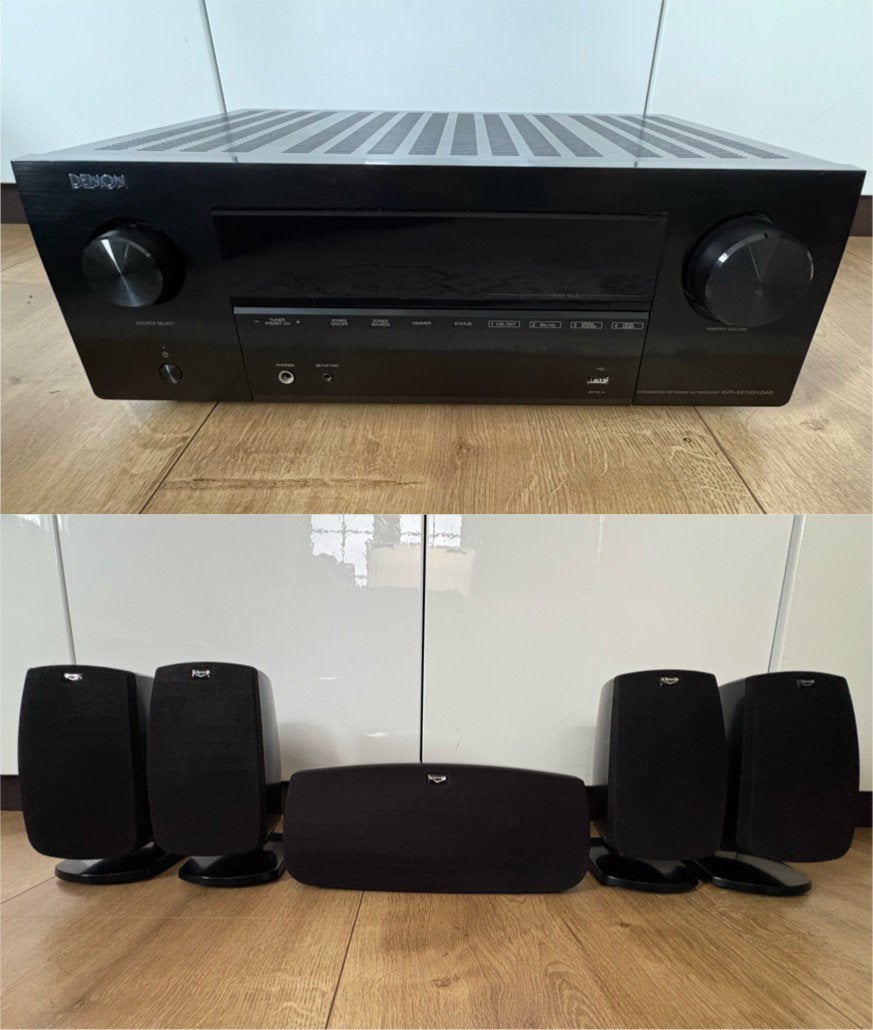 Versterker AVR-X2700H DAB + Klipsch speakers + HiFi kabels