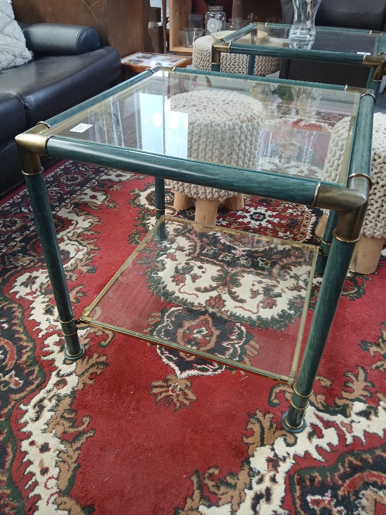 2x retro Hollywood salontafeltje, Huis en Inrichting, Tafels | Salontafels, Ophalen, 50 – 75, Gebruikt, 50 tot 100 cm