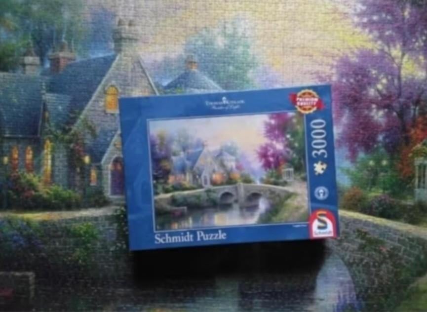 Schmidt puzzel Thomas Kinkade 'Lamplight Manor' 3000 stukjes, Ophalen, Meer dan 1500 stukjes, Zo goed als nieuw, Legpuzzel