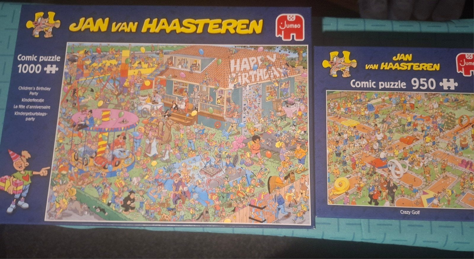 Jan van Haasteren Puzzels: Kinderfeestje & Crazy Golf, Ophalen, Meer dan 50 stukjes, Gebruikt, 6 jaar of ouder