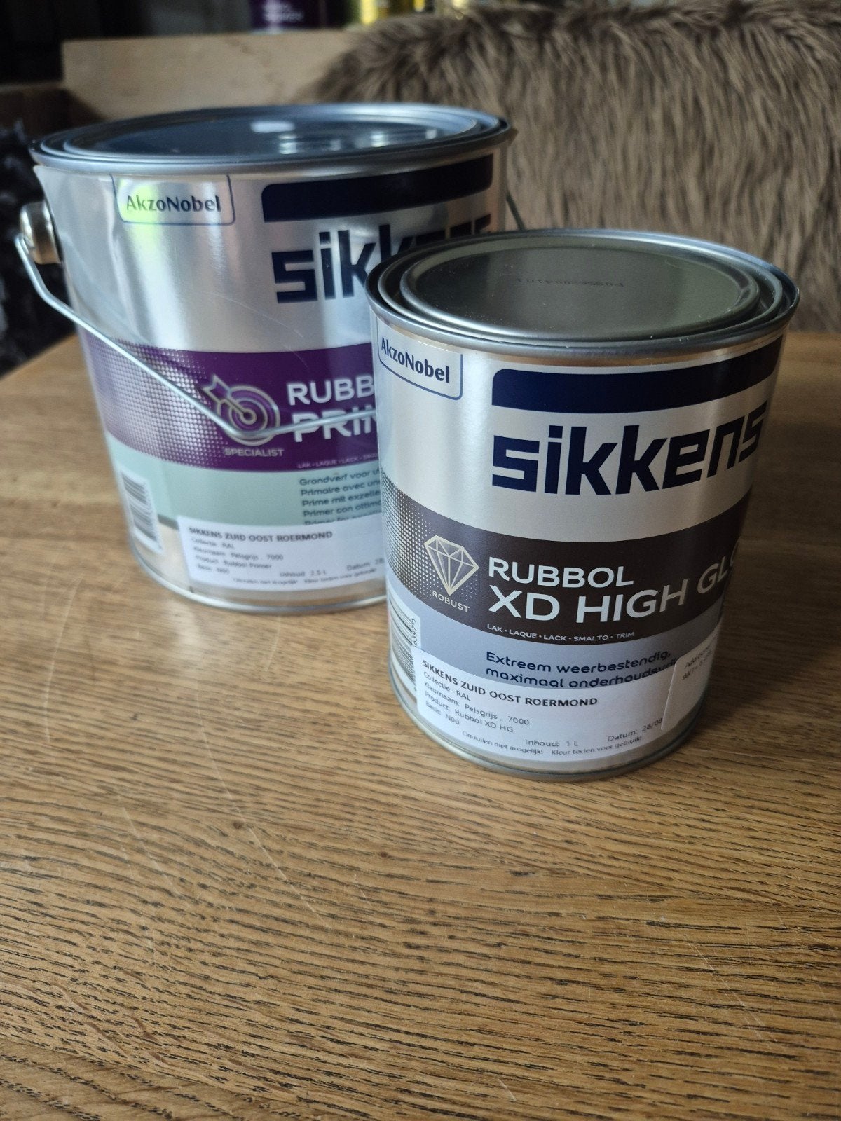 Sikkens Rubbol primer + XD HIGH GLOSS Ral 7000, Nieuw, Ophalen of Verzenden, Lak, Grijs