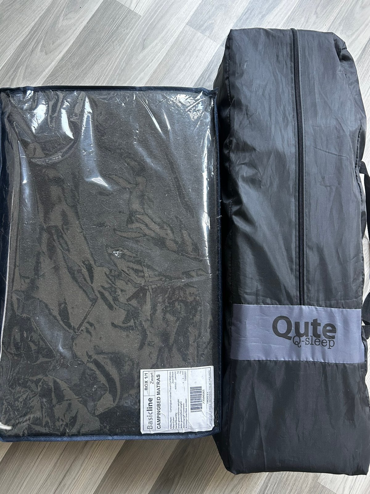 Qute Q-sleep campingbed, Ophalen of Verzenden, Zo goed als nieuw, Minder dan 140 cm, Matras