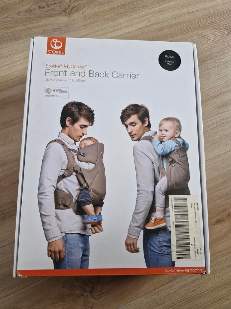 Stokke MyCarrier draagzak - Zwart, 3 draagposities, Kinderen en Baby's, Babydragers en Draagdoeken, Ophalen