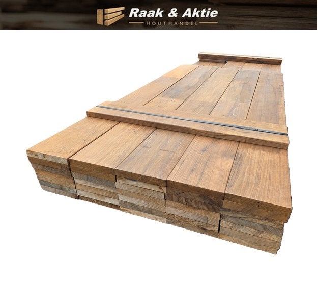 Hardhouten planken geschaafd 2.7x18.0 cm nr: HP29